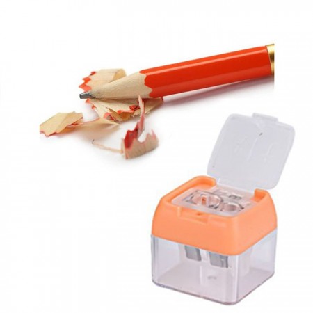 Temperamatite 2 Fori Con Serbatoio Temperino Contenitore Scuola Ufficio 12pcs