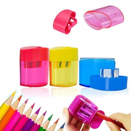 Temperamatite Temperino matite 2 Fori Con Serbatoio Contenitore Scuola Ufficio 12pcs