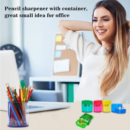 Temperamatite Temperino matite 2 Fori Con Serbatoio Contenitore Scuola Ufficio 12pcs