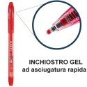 Penne a sfera box 12pz Inchiostro Gel punta da 0,7 mm colori Rosso/Nero/Blu