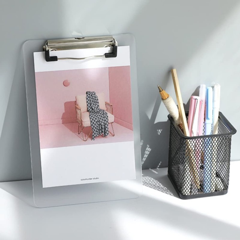 Harty 2x Cartella portablocco con molla clip in metallo in plastica...