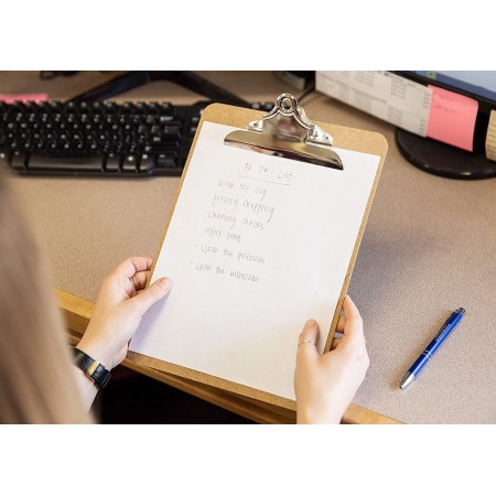 Cartella portablocco A4 2pz con molla clip in metallo in legno meeting scuola