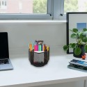 Portaoggetti da scrivania in metallo traforato con 5 scomparti portapenne desk