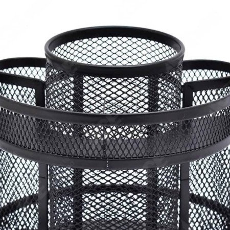 Portaoggetti da scrivania in metallo traforato con 7 scomparti portapenne desk