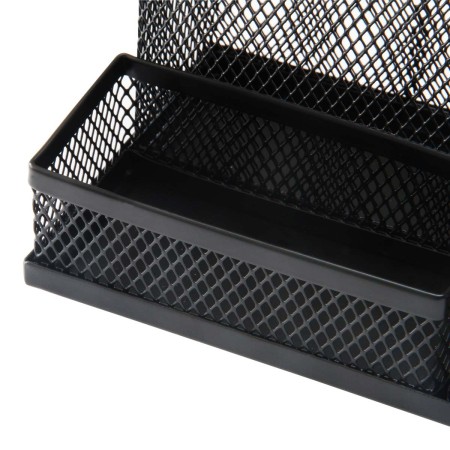 Portapenne oggetti accessori da scrivania in metallo traforato 4 scomparti desk