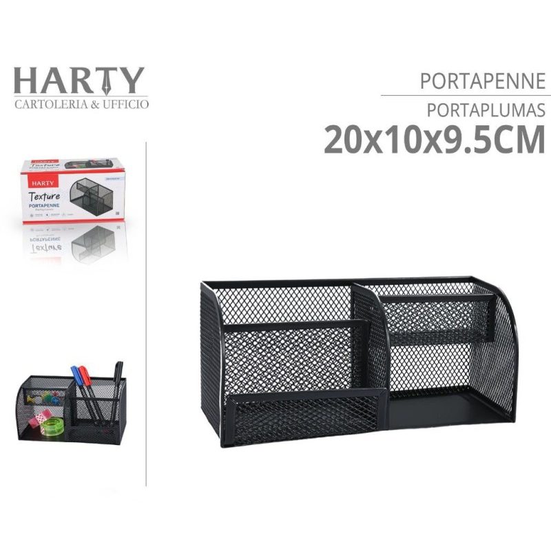 Harty Portapenne oggetti accessori da scrivania in metallo traforat...