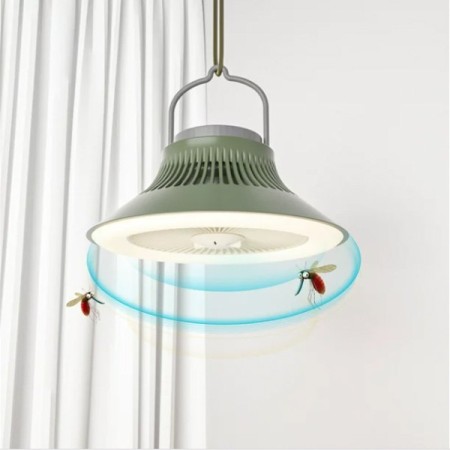 Ventilatore da Campeggio con Lampada LED ricaricabile portatile da esterno