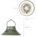 Ventilatore da Campeggio con Lampada LED ricaricabile portatile da esterno