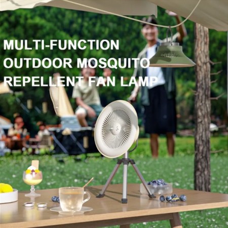 Ventilatore da Campeggio con Lampada LED ricaricabile portatile da esterno
