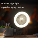 Ventilatore da Campeggio con Lampada LED ricaricabile portatile da esterno