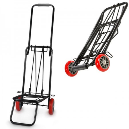Carrello Portapacchi Pieghevole Portatutto 2 Ruote in PU Portata 25Kg / 50kg