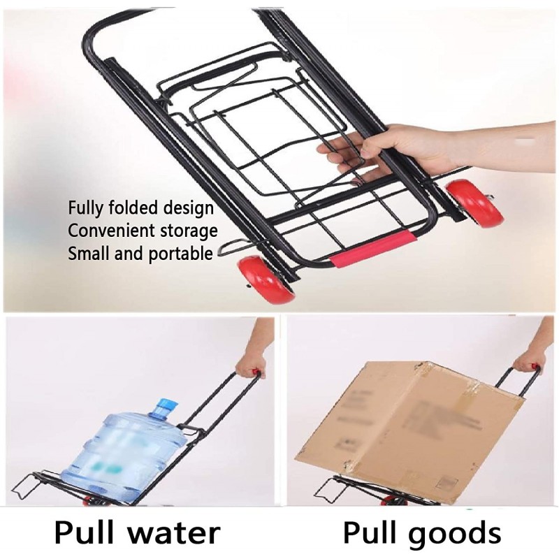 WeHome Carrello Portapacchi Pieghevole Portatutto 2 Ruote in PU Por...