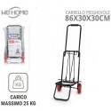 Carrello Portapacchi Pieghevole Portatutto 2 Ruote in PU Portata 25Kg / 50kg