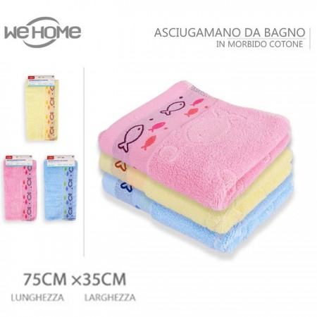 Set 12 pz  Asciugamani da bagno in cotone colorati Ospite 75x35 cm viso albergo