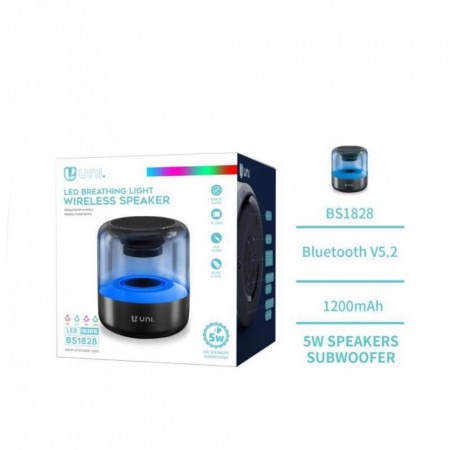 Mini speaker bluetooth portatile cassa wireless con led RGB AUX USB TF Card