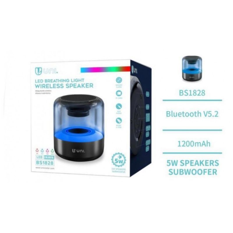 Unico Mini speaker bluetooth portatile cassa wireless con led RGB A...