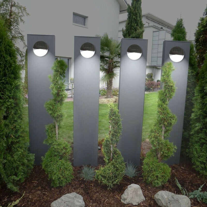 Driwei Faretto 2 Pz Led Ricarica Solare Segnapasso Da Parete Estern...
