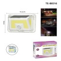 Lampada faro luce faretto da esterno energia solare LED COB sensore di movimento