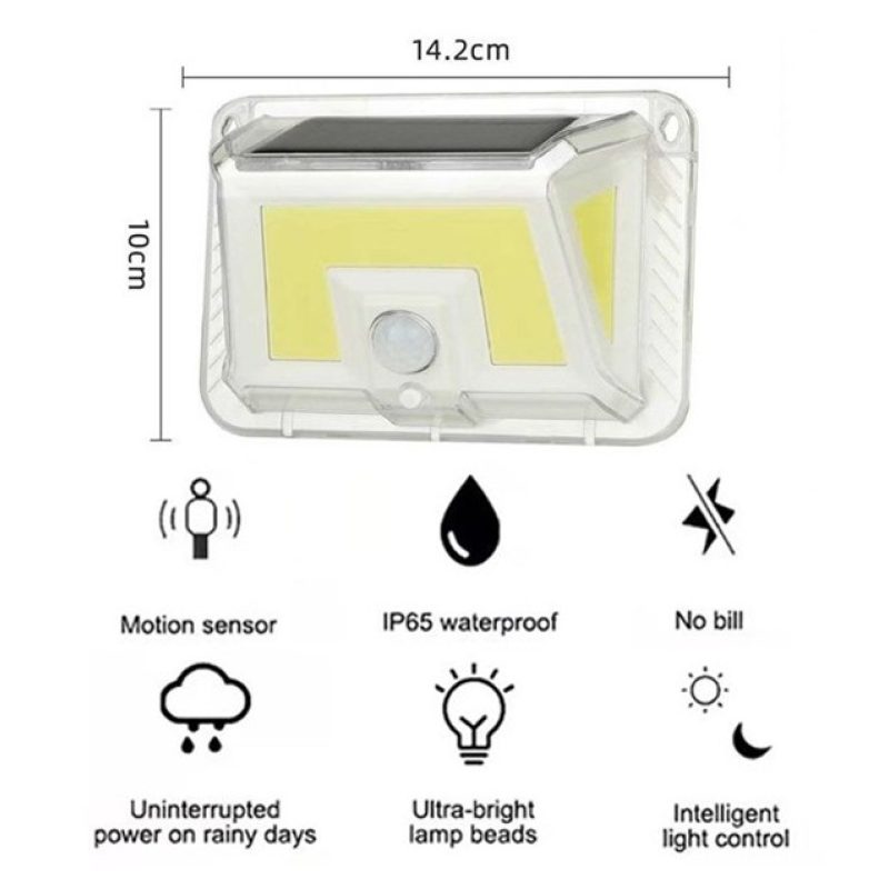Driwei Lampada faro luce faretto da esterno energia solare LED COB ...