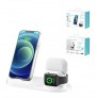 Unico Base Di Ricarica wireless caricabatterie QI 3In1per Apple Wat...