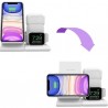 Unico Base Di Ricarica wireless caricabatterie QI 3In1per Apple Wat...