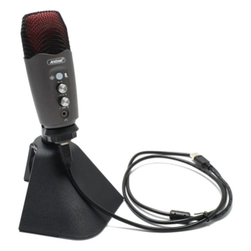 Andowl Microfono Condensatore professionale Plug&Play jack 3.5 da S...