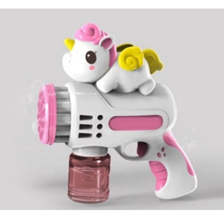 Pistola Spara Bolle di sapone giocattolo a batteria gadget per feste bambini 3+