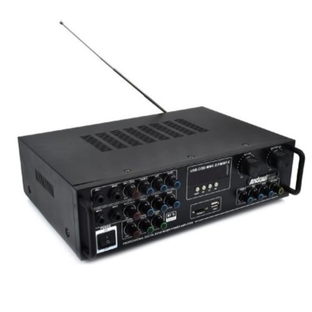 Amplificatore audio bluetooth stereo karaoke FM  HI-FI USB AUX SD 300W Q-GF777
