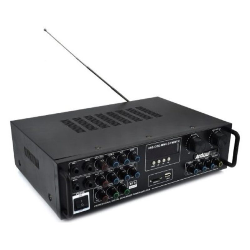 Hongu Amplificatore audio bluetooth stereo karaoke FM HI-FI USB AUX...
