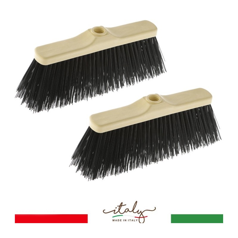 Scopa Industriale Per Esterni Outdoor 30 cm 2 PEZZI Setole Pavimenti pulizia