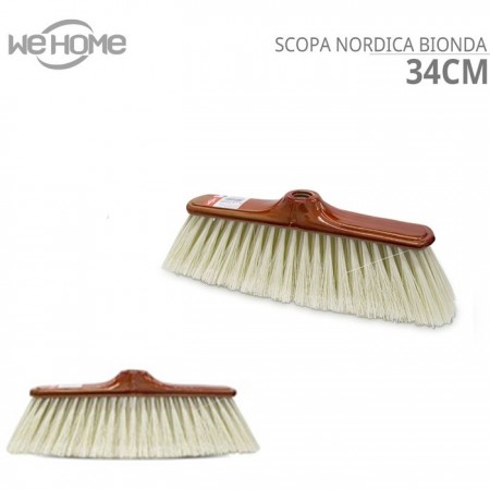 Scopa nordica bionda setole 34 cm per tutti i Pavimenti interni di casa spazzola