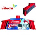 VILEDA scopa 3 ACTION per tutti i tipi di sporco per Interni 3 Diverse Setole