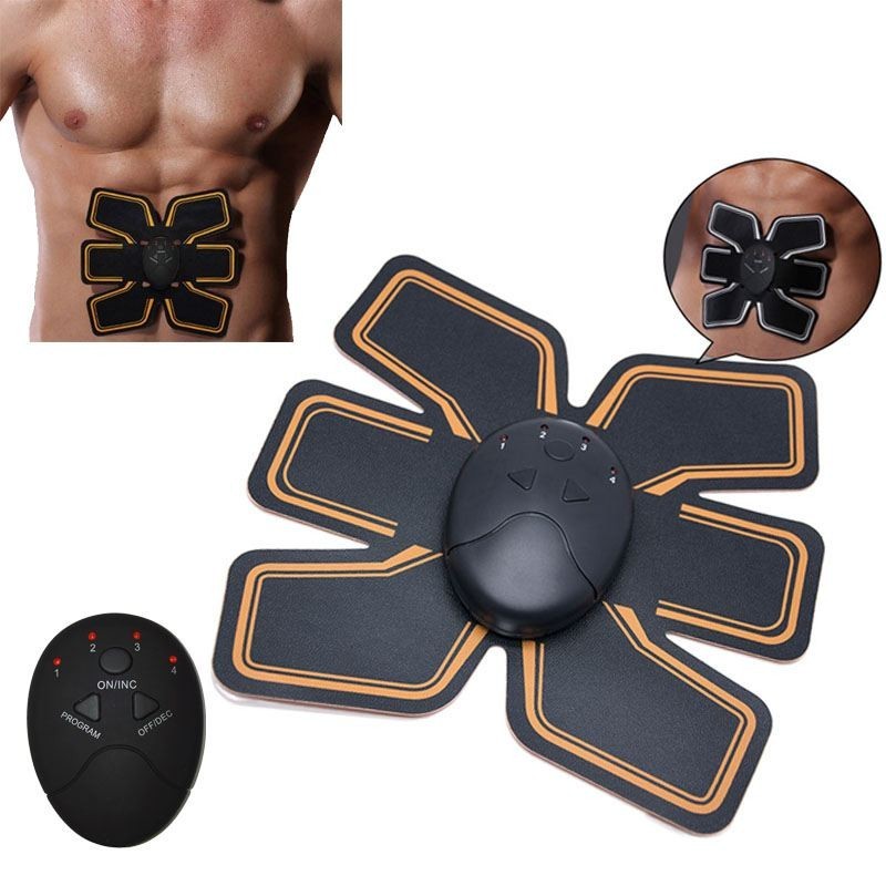 Elettro stimolatore EMS pancia con telecomando addominali adesivo 4 programmi