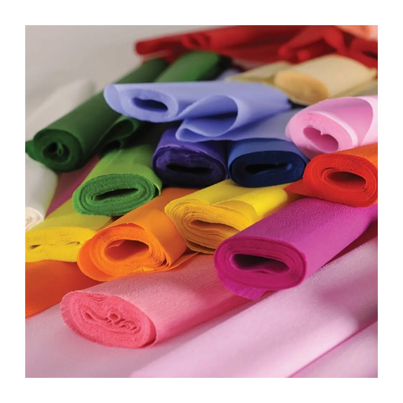 10 Rotoli Di Carta Crespa 30gr 50x250 cm colori assortiti fai da te Canson