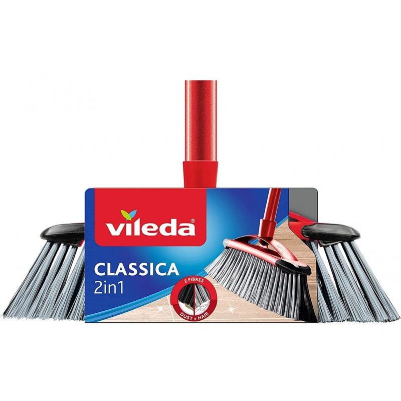 Vileda Vileda Scopa Classica 2 in 1 da Interni Pulizie Polvere Cape...
