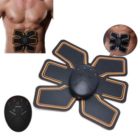 Elettro stimolatore EMS pancia con telecomando addominali adesivo 4 programmi