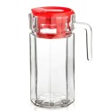 Brocca Caraffa in vetro sangria con tappo 1,5 litri trasparente per acqua vino