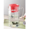 Brocca Caraffa in vetro sangria con tappo 1,5 litri trasparente per acqua vino