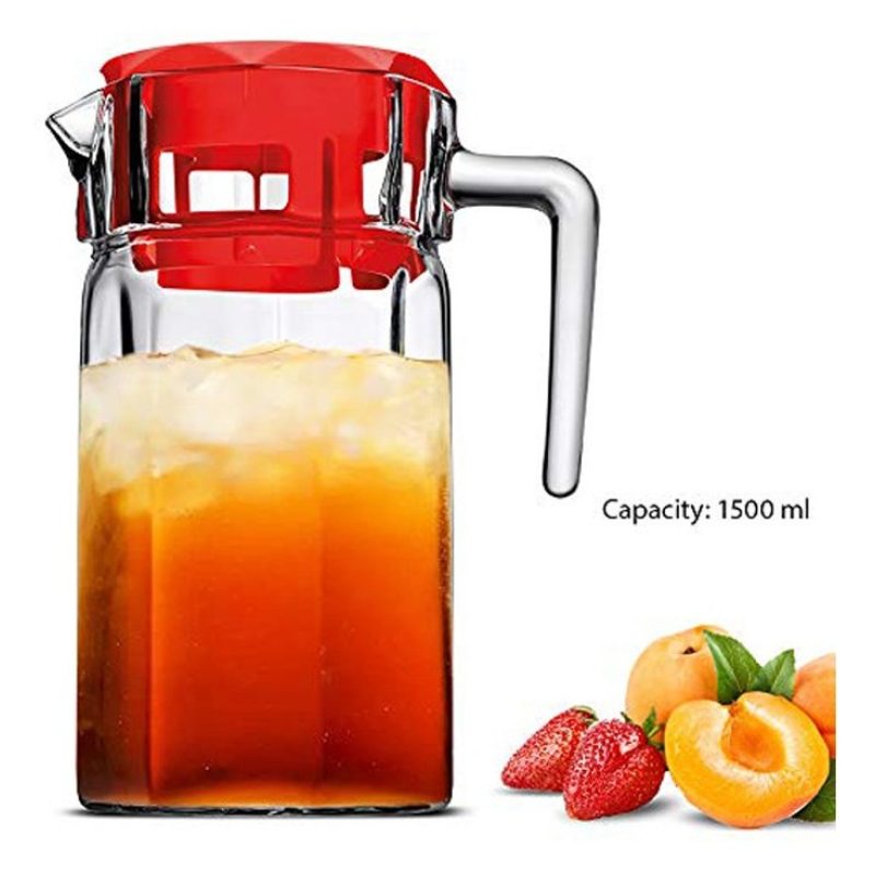 Casa y menaje Brocca Caraffa in vetro sangria con tappo 1,5 litri t...