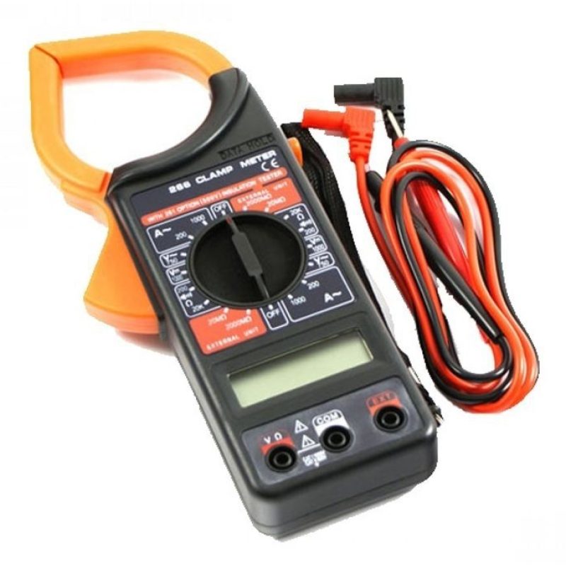 Multimetro DT266 pinza amperometrica tester digitale puntali regolabile