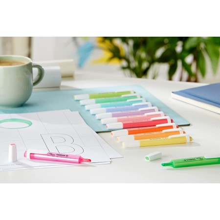 Stabilo Evidenziatore Swing Cool Desk Set 18 Colori Assortiti 8 Neon+10 Pastello