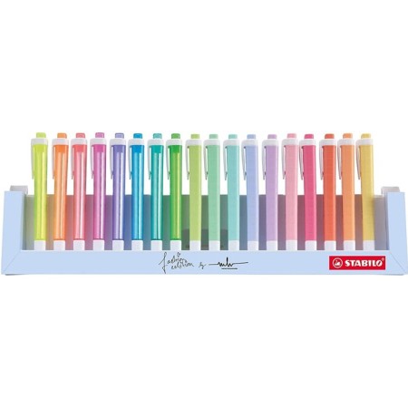 Stabilo Evidenziatore Swing Cool Desk Set 18 Colori Assortiti 8 Neon+10 Pastello