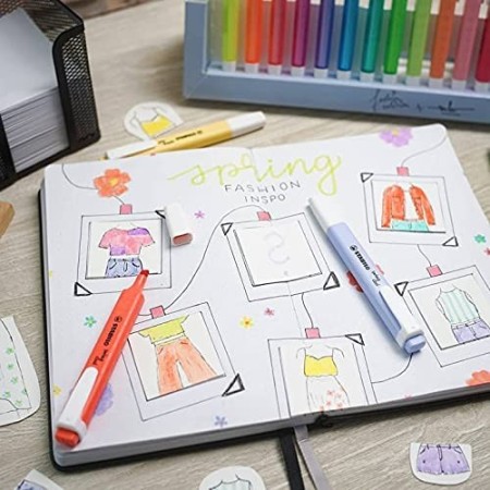 Stabilo Evidenziatore Swing Cool Desk Set 18 Colori Assortiti 8 Neon+10 Pastello