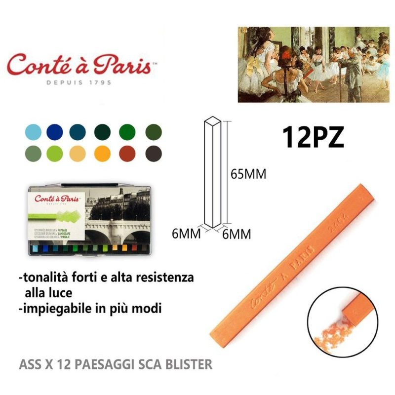 Conté à Paris Conte a Paris set da 12 pastelli colori assortiti qua...