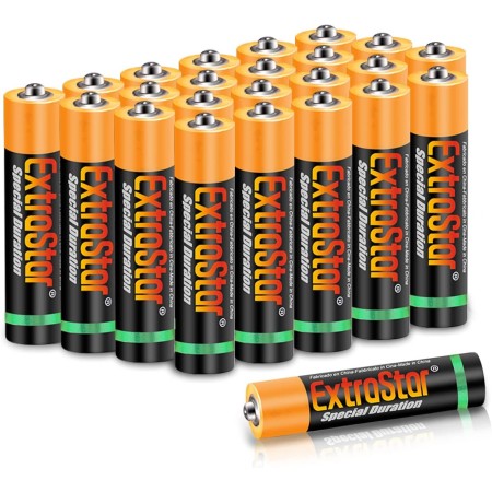 60 Batterie batteria AA Stilo 1,5V Pile pila cariche lunga durata Extrastar R6