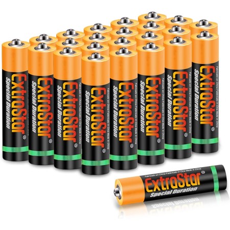 72 Batterie batteria AA Stilo 1,5V Pile pila cariche lunga durata Extrastar R6