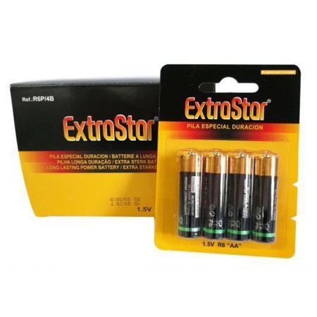 60 Batterie batteria AA Stilo 1,5V Pile pila cariche lunga durata Extrastar R6