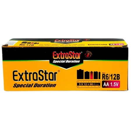 72 Batterie batteria AA Stilo 1,5V Pile pila cariche lunga durata Extrastar R6