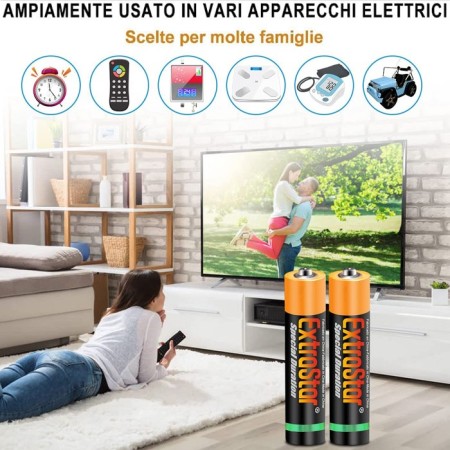 72 Batterie batteria AA Stilo 1,5V Pile pila cariche lunga durata Extrastar R6