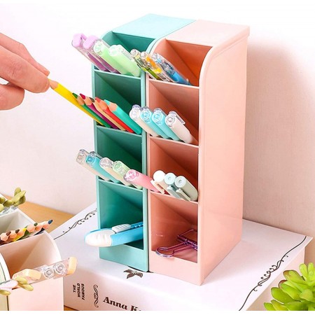 Portapenne oggetti organizer per ufficio 2PZ scrivania in Plastica 5 scomparti
